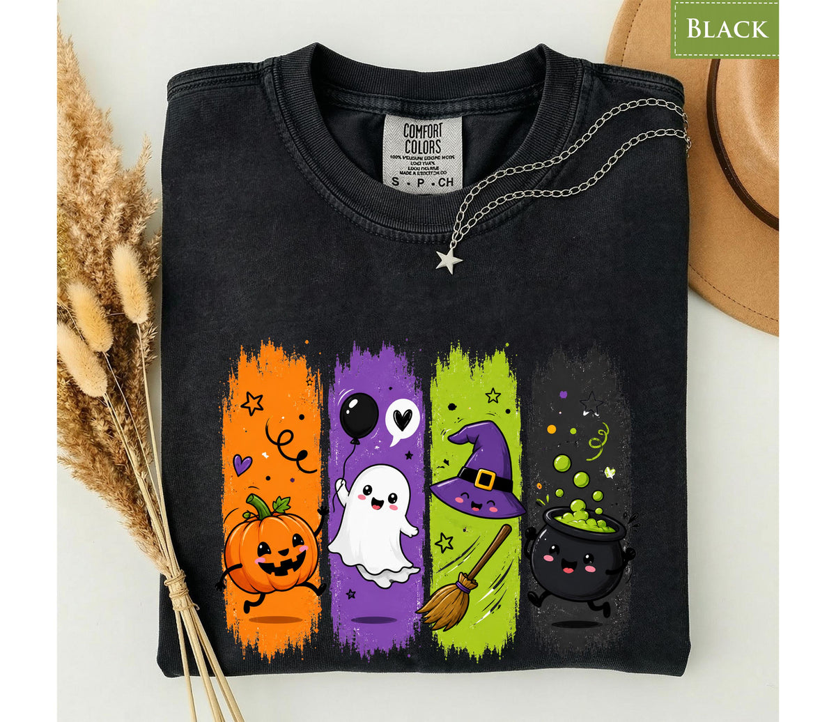 Comfort Colors® Cute Halloween School Friends Shirt, Back to School Cute top, Spooky Fall Classroom Educator Tee