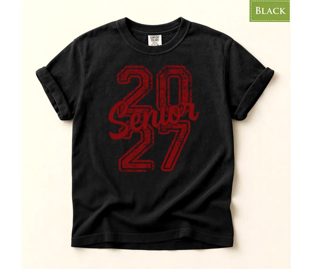 Comfort Colors® Senior 2027 Shirt, Class of 2027 Graduation Tee, Back to School High School Senior Gift