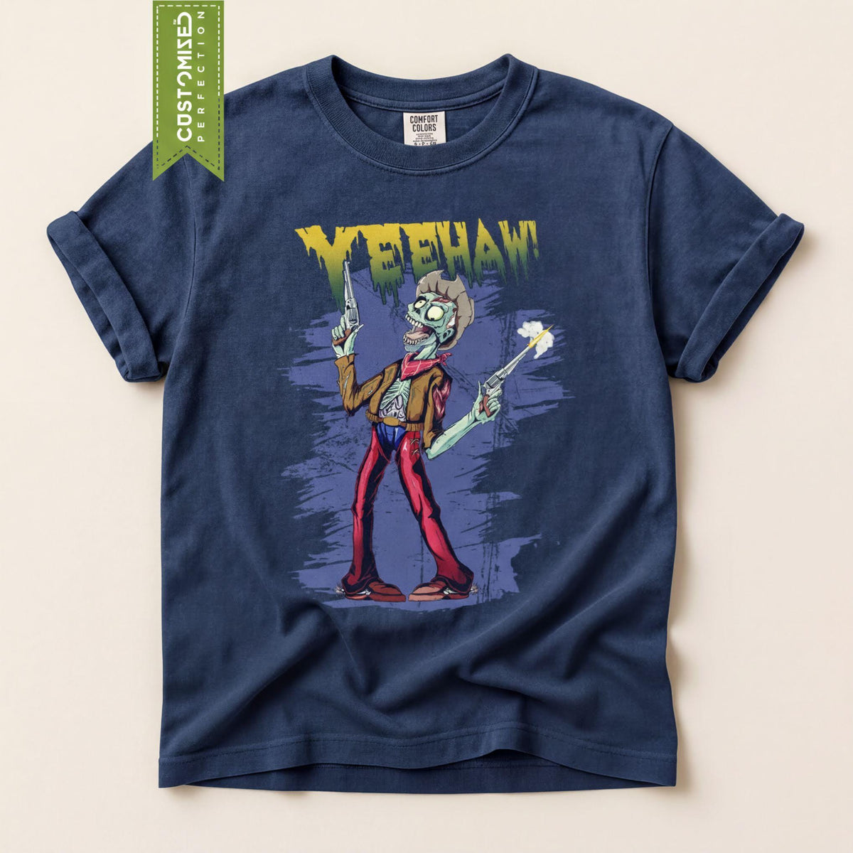 Comfort Colors® Yeehaw Zombie Cowboy Graphic Shirt, Halloween  Western Horror Tee, Spooky Apparel Gift