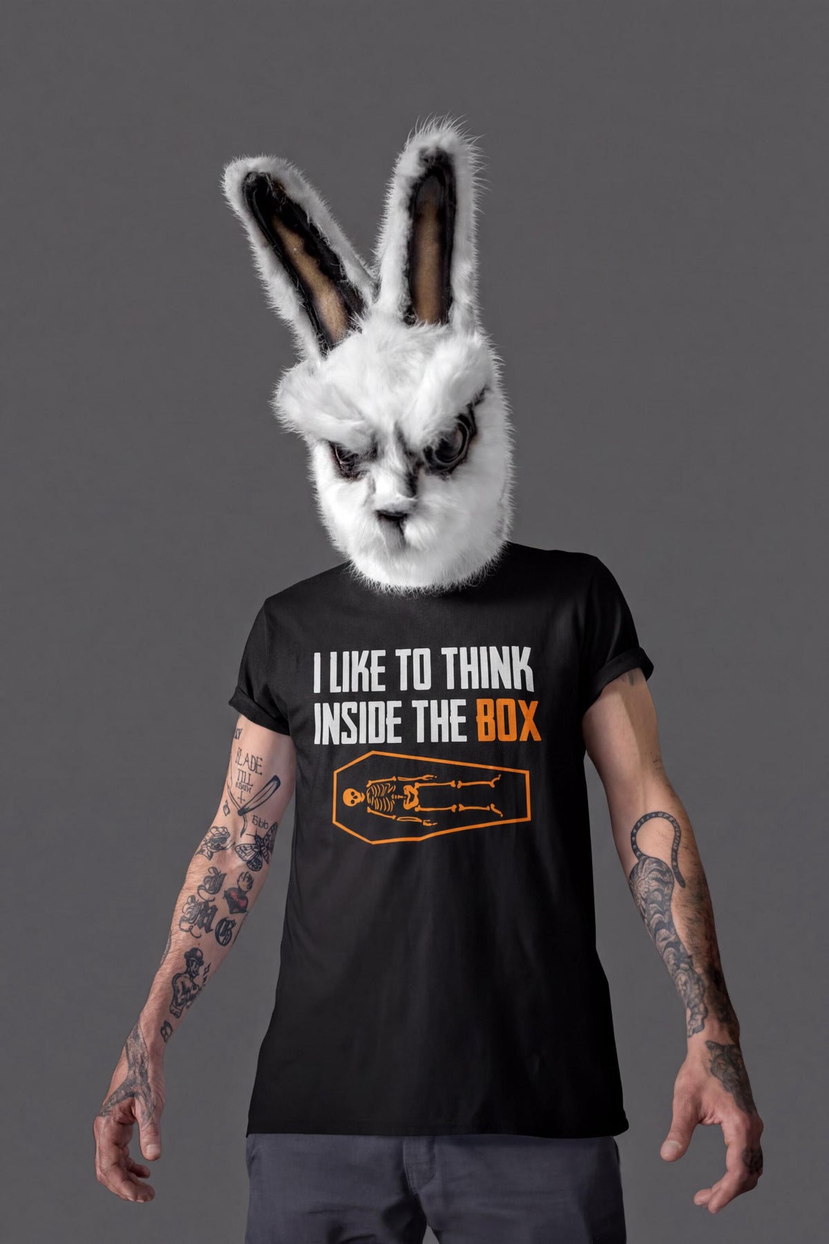 I Like To Think Inside The Box Shirt, Funny Skeleton Coffin T-Shirt, Punny Halloween Hoodie, Dark Humor Skeleton Sweatshirt, Tee Gift