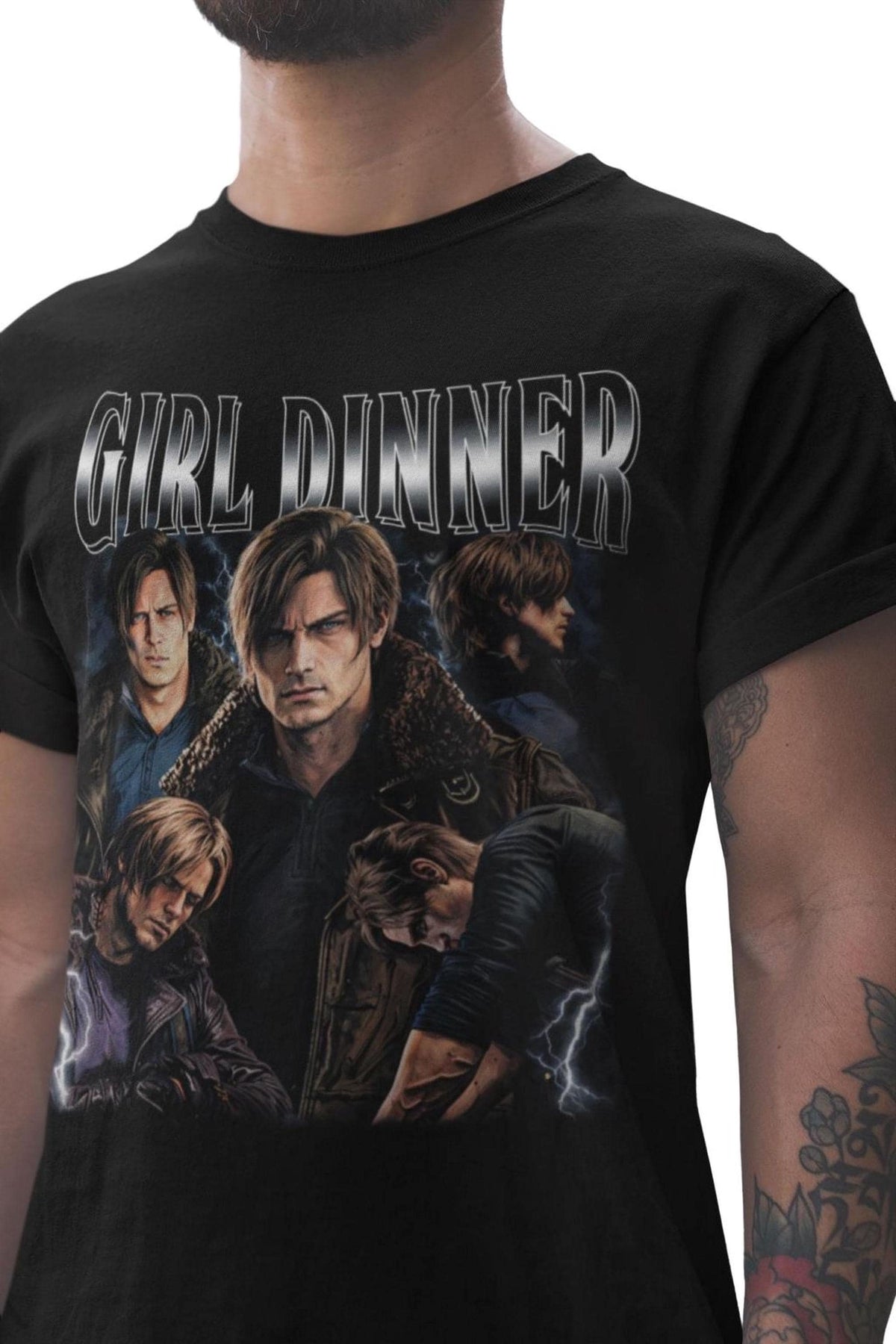 Girl Dinner Shirt, Resident Evil Tee, Leon Kennedy Comfort Colors® Top