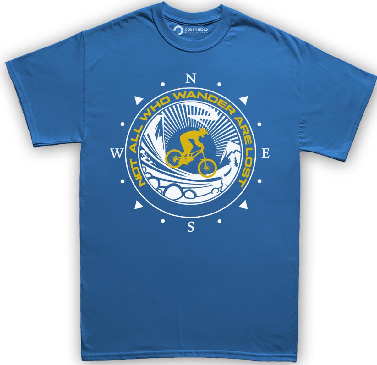 Cycling Shirt for Bikers | Mountain Biking, Not all Who Wander Are Lost Tee