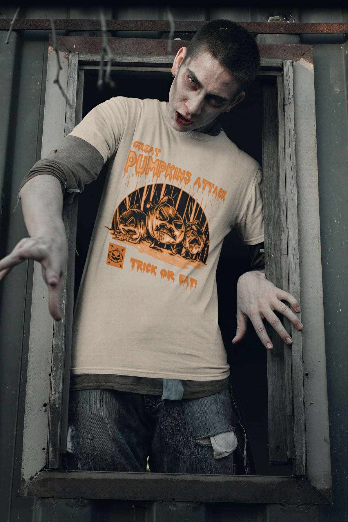 Great Pumpkin Attack Halloween Shirt, Comfort Colors® Trick Or Treat Tee, Spooky Season Top, Fall Autumn Tshirt