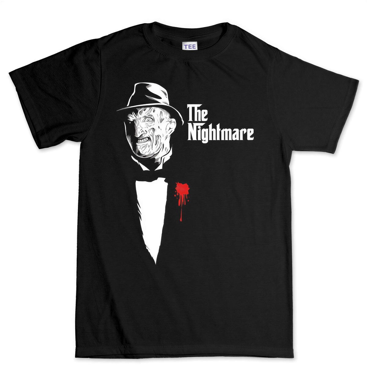 Scarred Villain Mob Boss Shirt, Dream Stalker Parody T-Shirt, Bloody Tuxedo Fedora Hoodie, Dark Comedy Horror Sweatshirt, Halloween Tee Gift