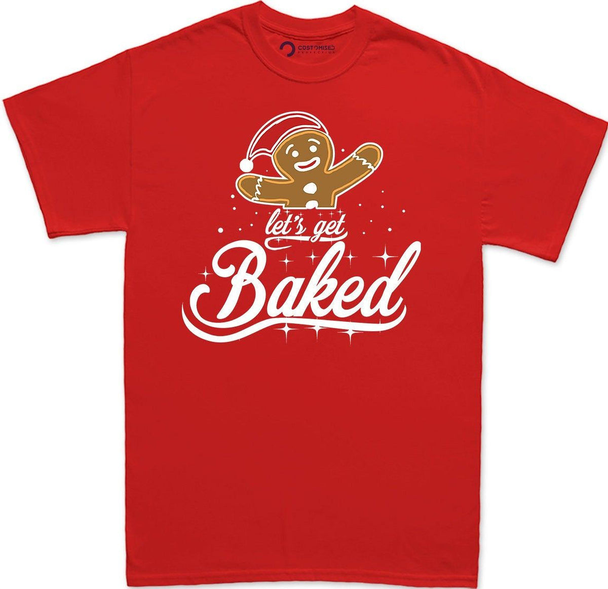 Funny Christmas Gingerbread Man Shirt, Let's Get Baked, Family Gift Tee