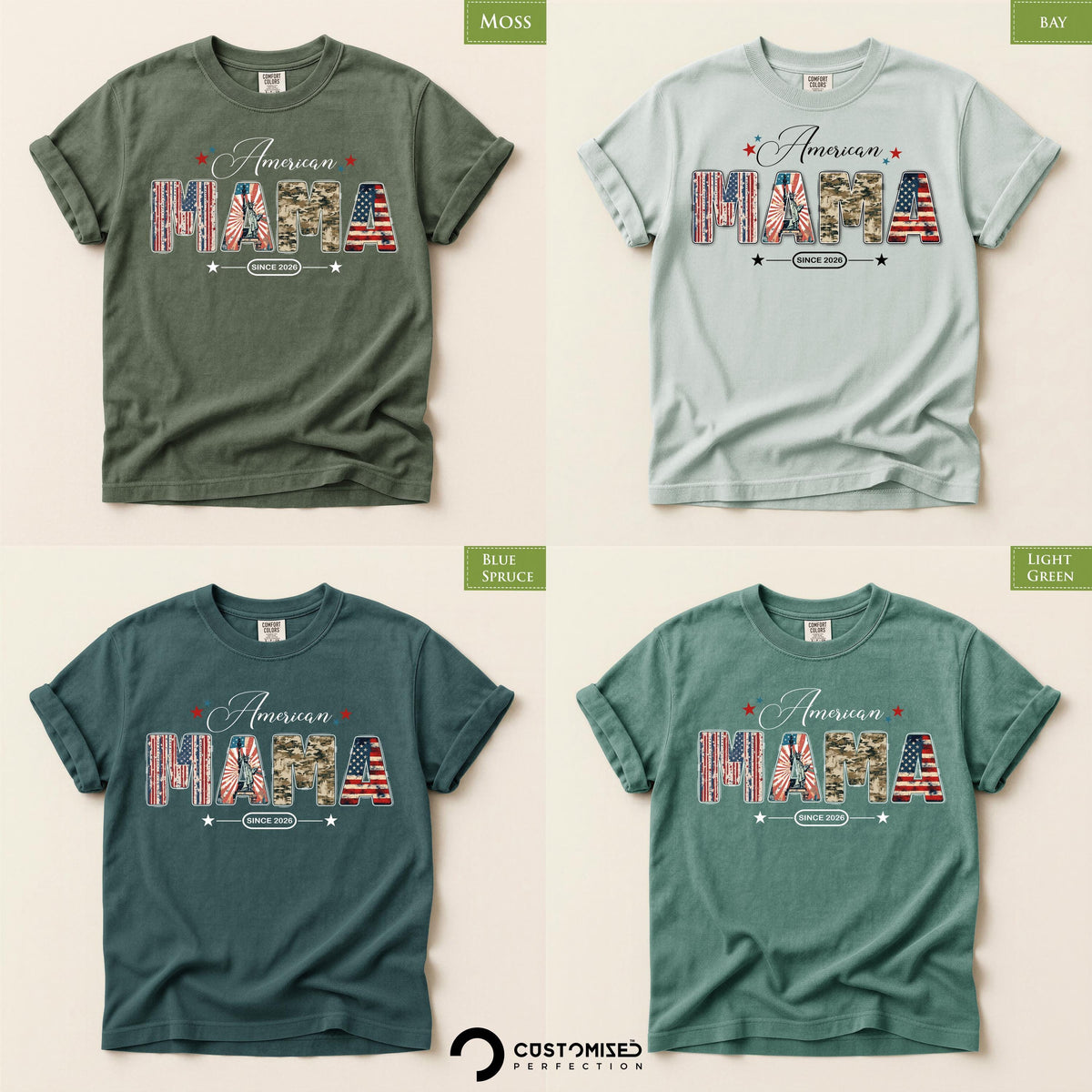 American Mama Shirt, July 4th Tee, USA Independence, Comfort Colors®