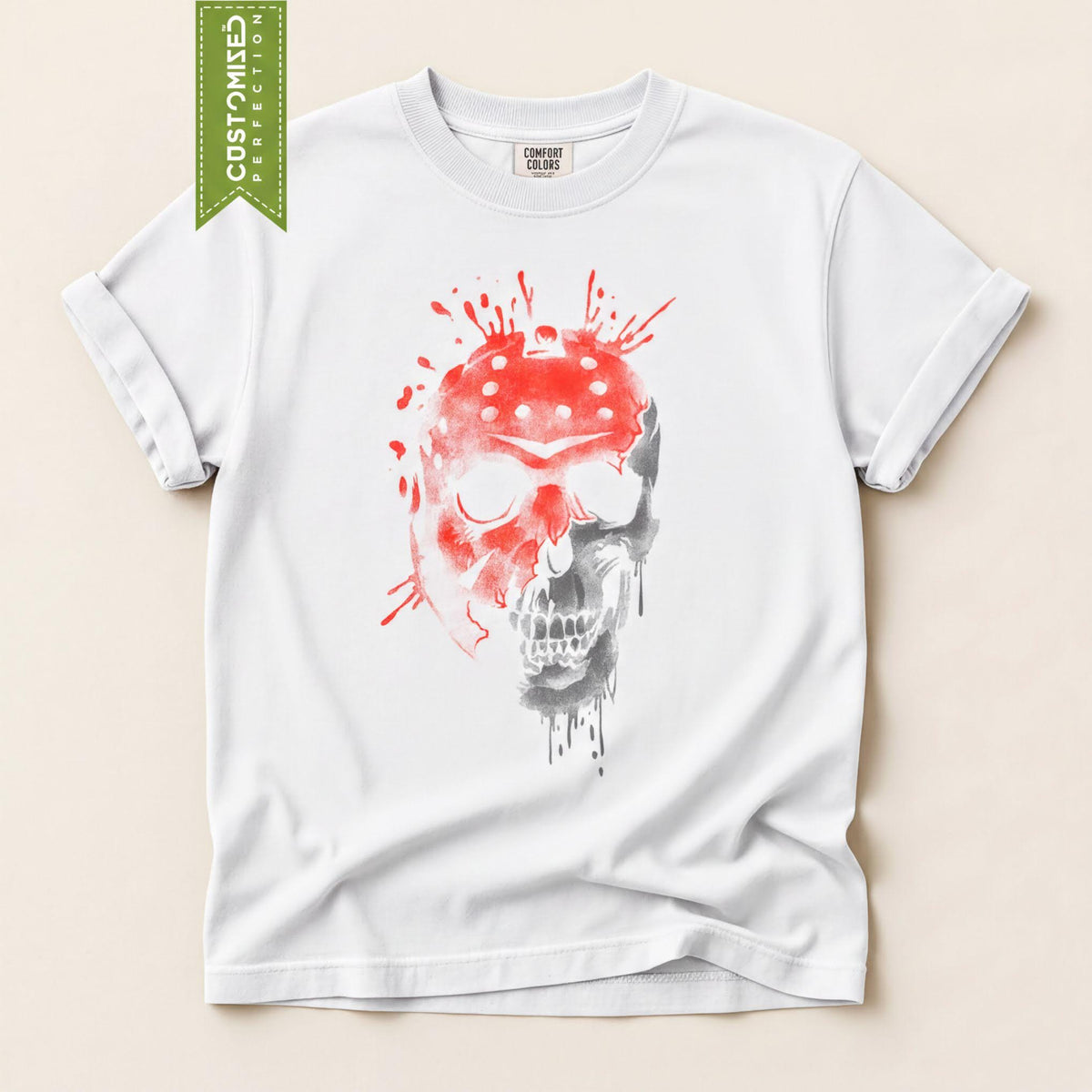 Comfort Colors® Halloween Jason Skull Shirt, Friday 13th Horror Tee, Slasher Movie Tshirt