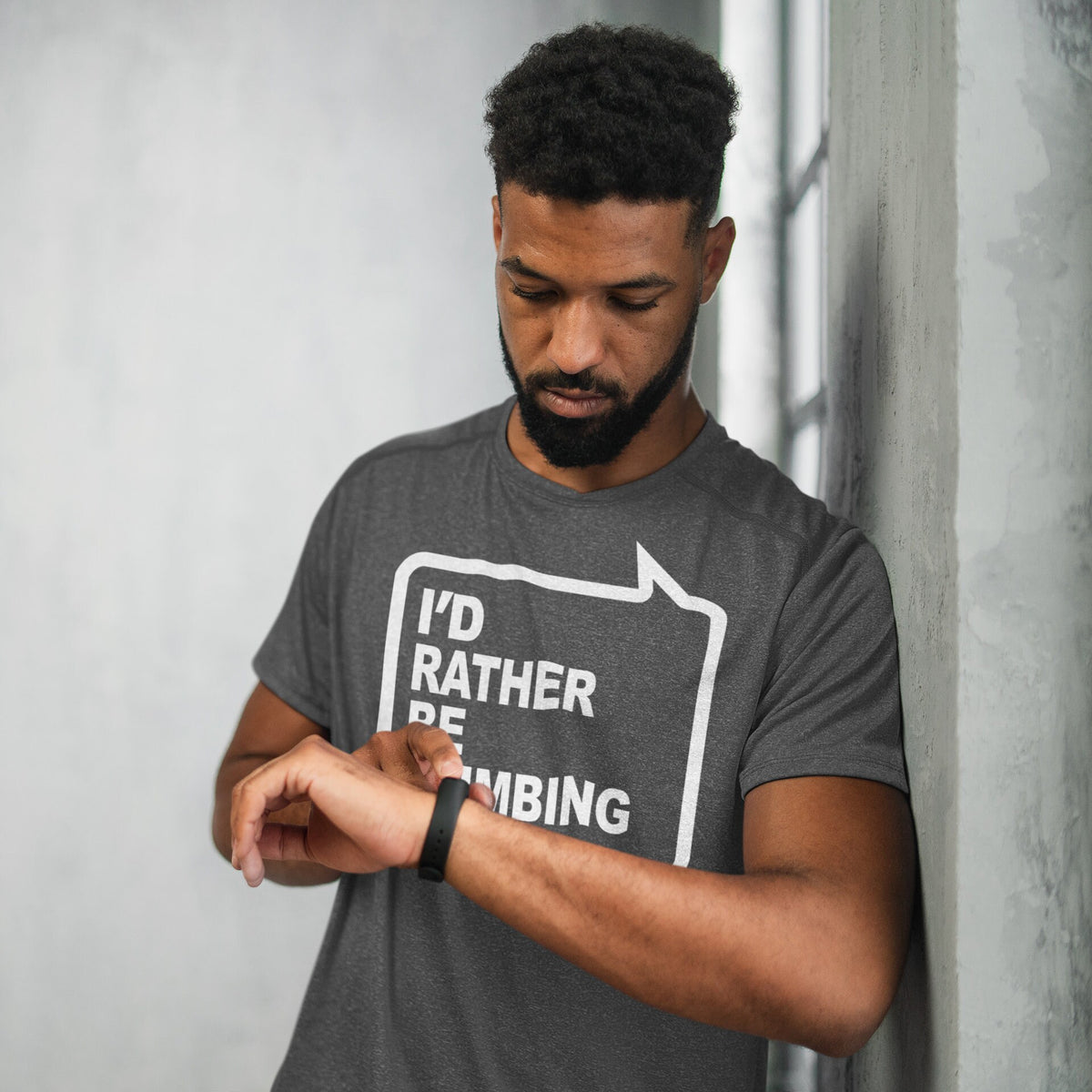 Rock Climbing Mens T-shirt, Sport Lover Funny Men Shirt, Funny Climbing Quotes T-shirt, Rock Climbing Gift, I'd Rather Be Climbing Shirt