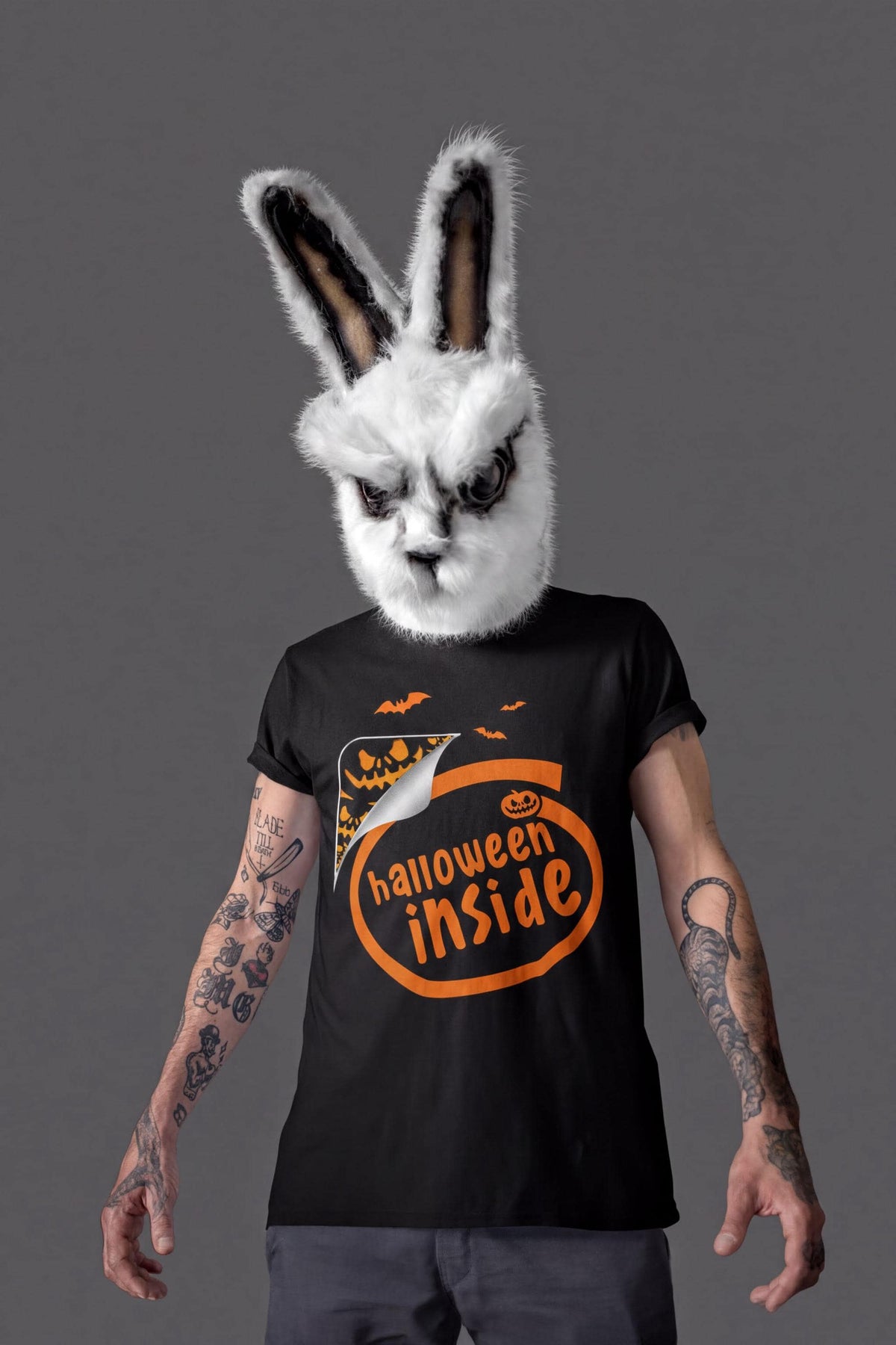 Funny Halloween Inside Shirt, Comfort Colors® Trick Or Treat Tee, Spooky Season TShirt, Fall Autumn Top