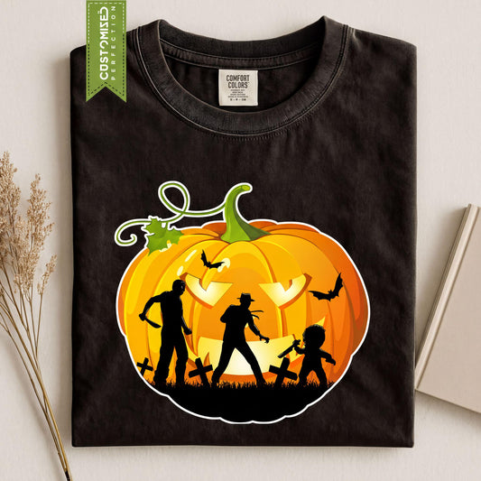 Comfort Colors® Halloween Pumpkin Shirt, Freddy Jason Tshirt, Spooky Scary Tee, Trick Or Treat Costume