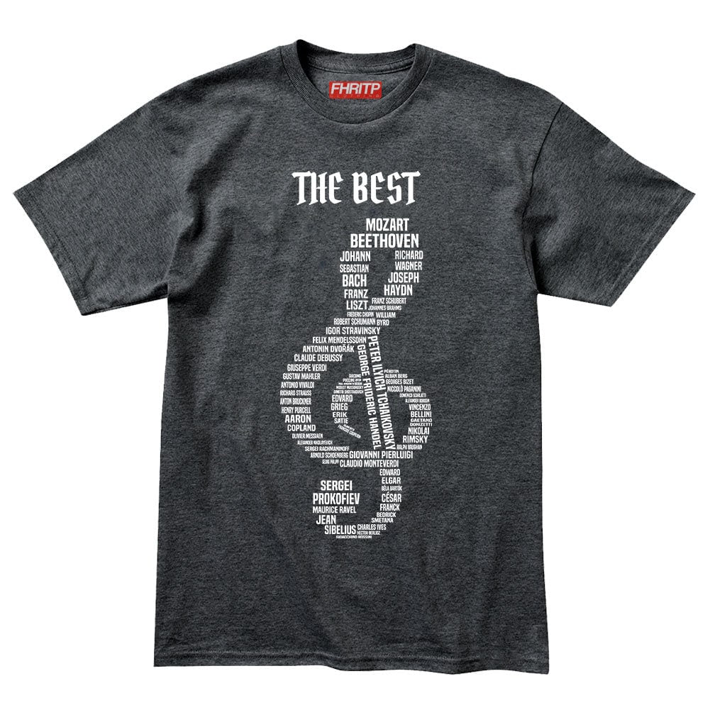 Mens Composer Legends Classical Music Opera Concerto Symphony Tribute T shirt Tee Top T-shirt