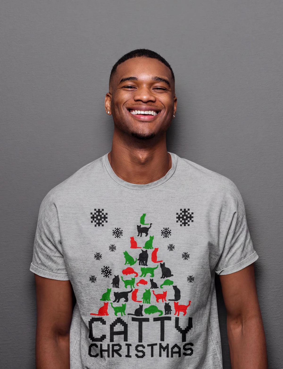 Comfort Colors® Catty Christmas Shirt, Funny Cat Holiday Tee, Cute Christmas Graphic, Cat Lover Gift
