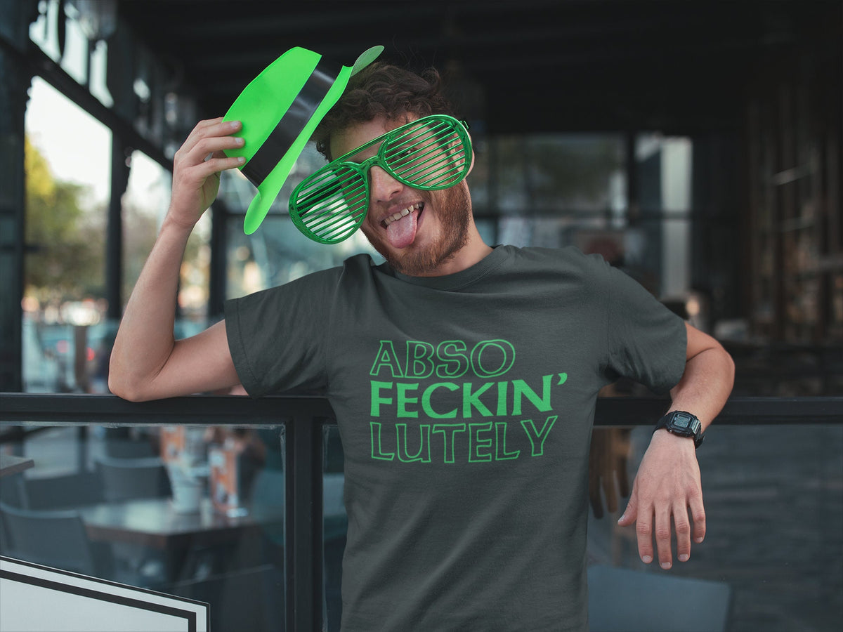 Funny Saint Patrick Shirt, Irish T-Shirt, 4 Leaf Clover T Shirt, Abso Fecking Lutely Tshirt, Saint Patrick Lucky Charm, Paddy Day Outfit
