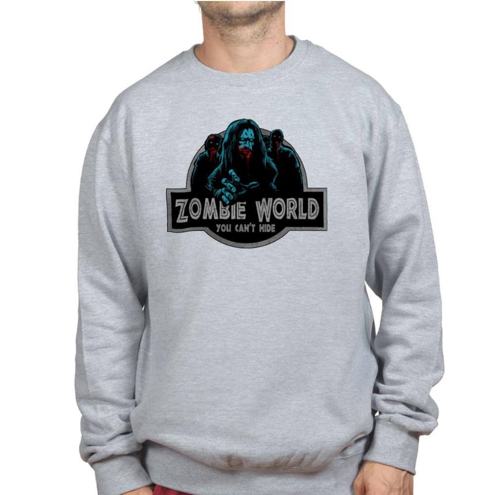 Zombie World Badge Shirt, Zombie Apocalypse T-Shirt, Horror Movie Logo Hoodie, Bloody Zombie Sweatshirt, Halloween Tee Gift