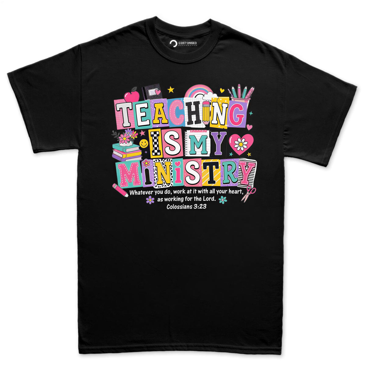 Teaching Is My Ministry Shirt | Rainbow Leopard Hoodie | Cute Faith Teacher Gift Tee