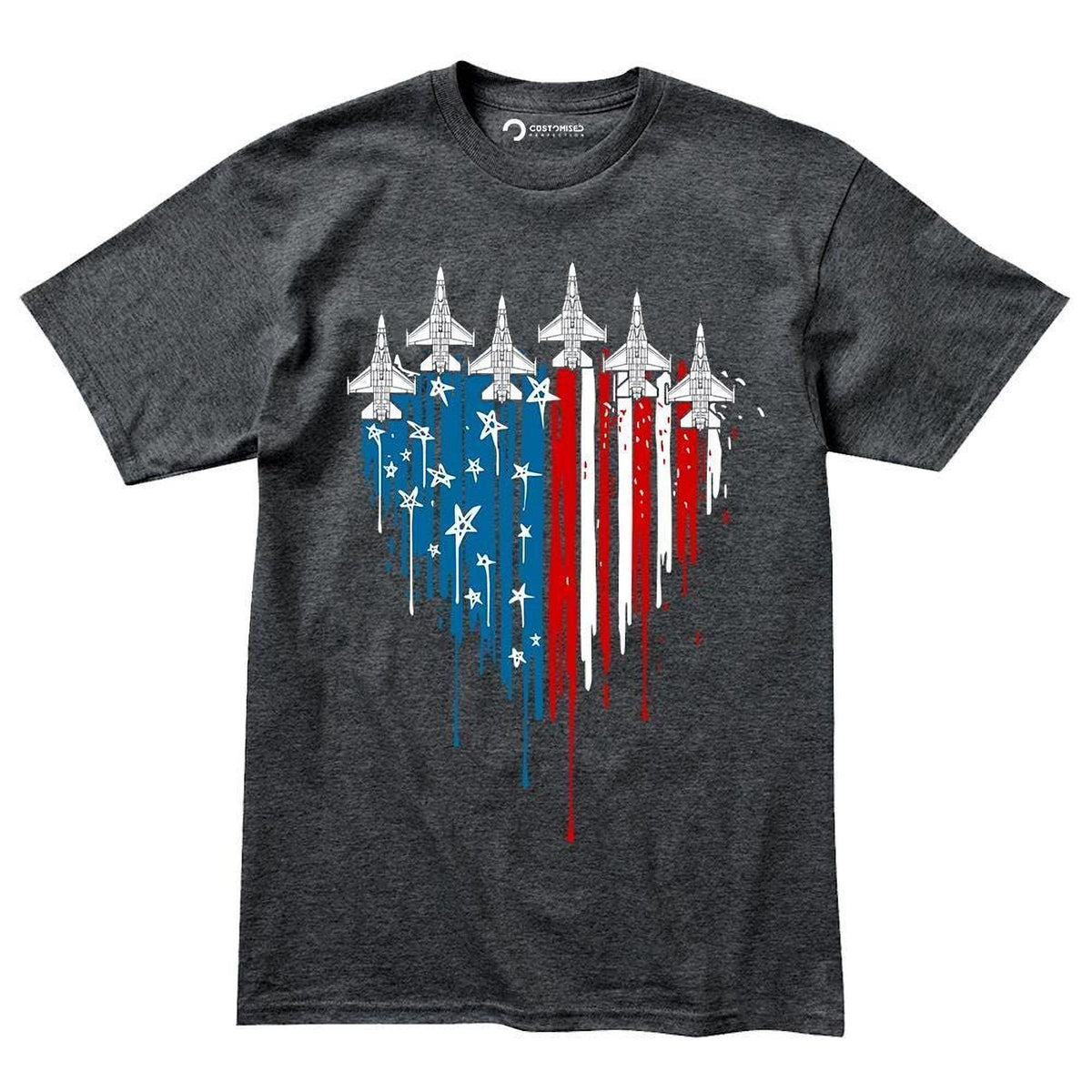 U.S. Air Force Flyover Shirt, 4th of July 250th Anniversary, Fighter Jets in Formation