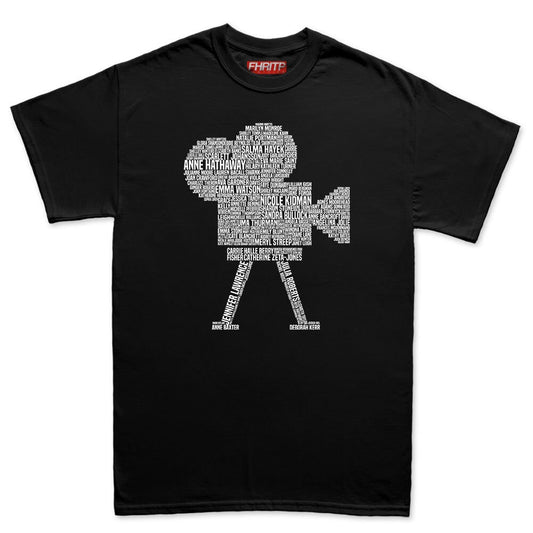 Mens Movie Actress Film Star Legends Camera Tribute T shirt Tee Top T-shirt