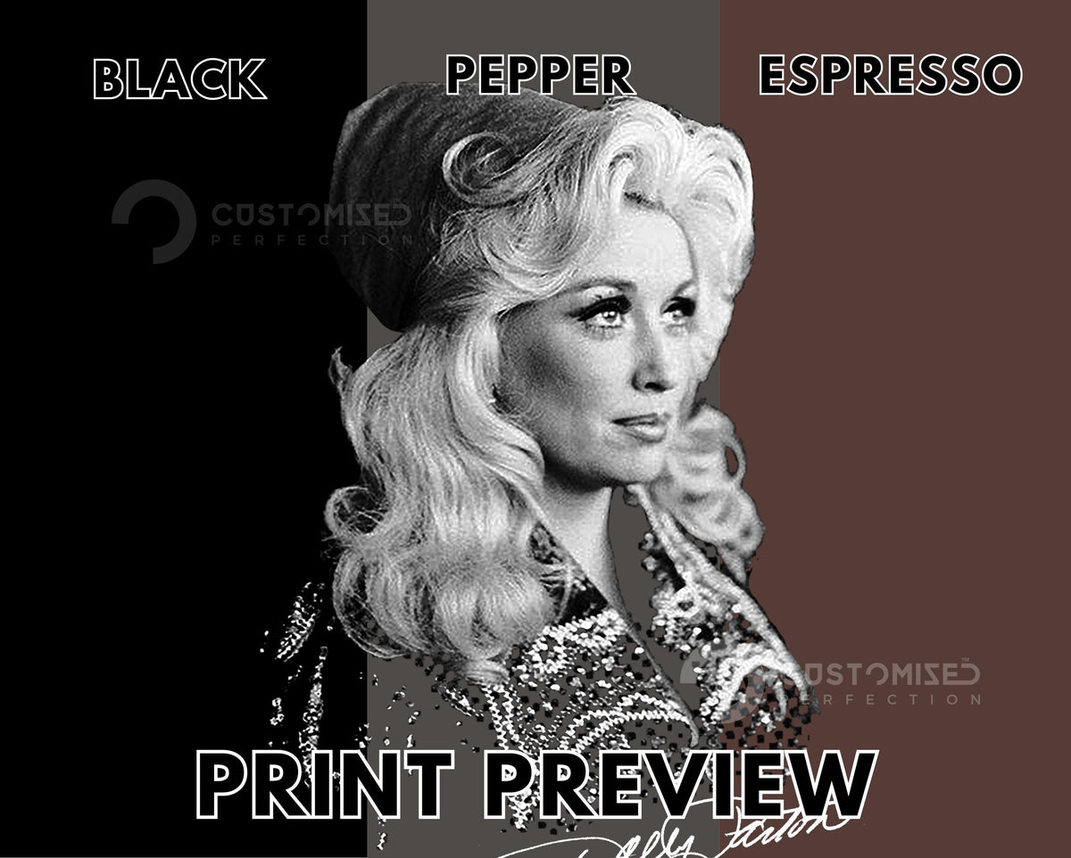 Comfort Colors Dolly Signature Tee, Black And White Dolly Parton Shirt, Iconic Portrait Country Legend T-Shirt, Elegant Sequin Portrait Gift