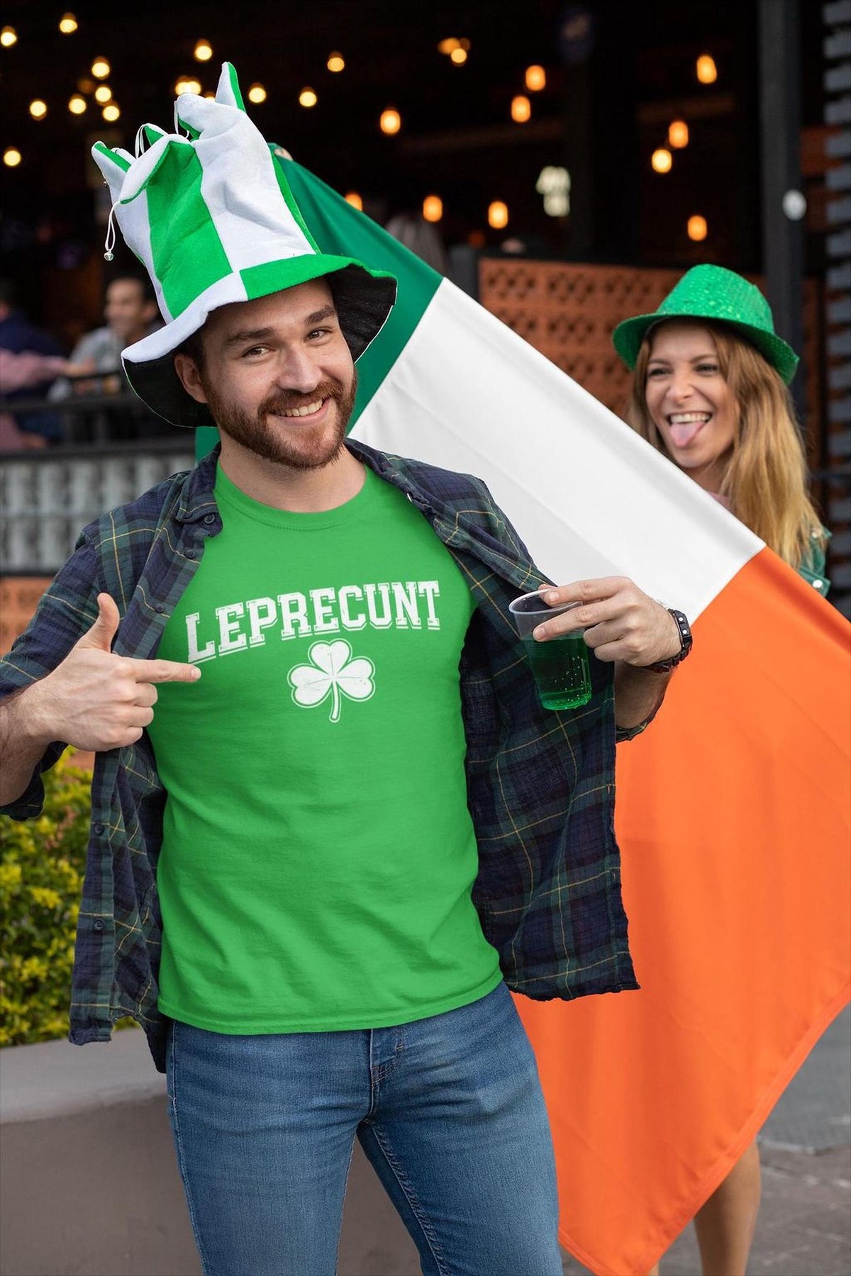 Leprecunt Shamrock Tee | Funny St. Patrick's Day Irish Shirt