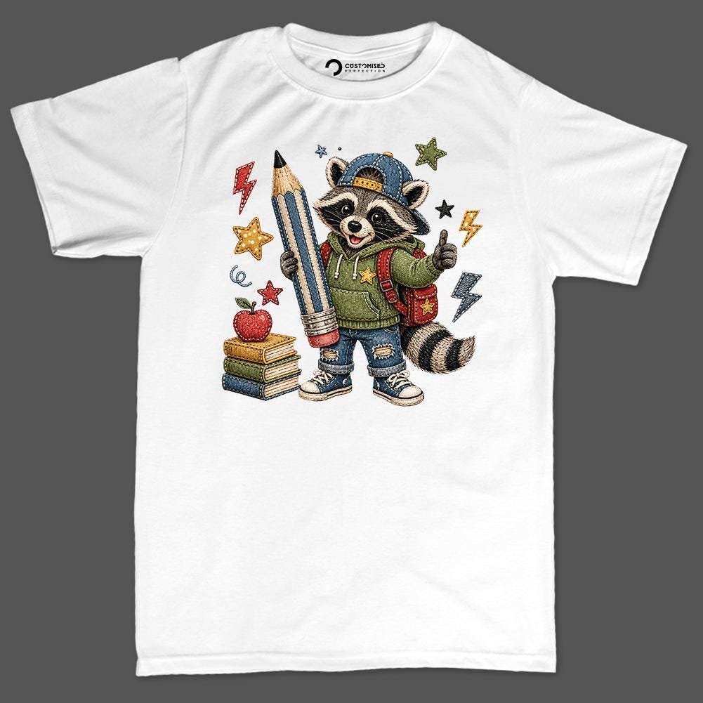 Kids Back To School Shirt | Cool Raccoon Hoodie | Youth Boys Gift Idea