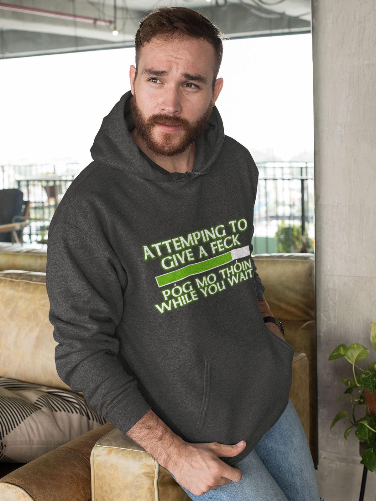 Attempting to Give a Feck Pog Mo Thoin Paddy Irish Patricks Day Hoodie