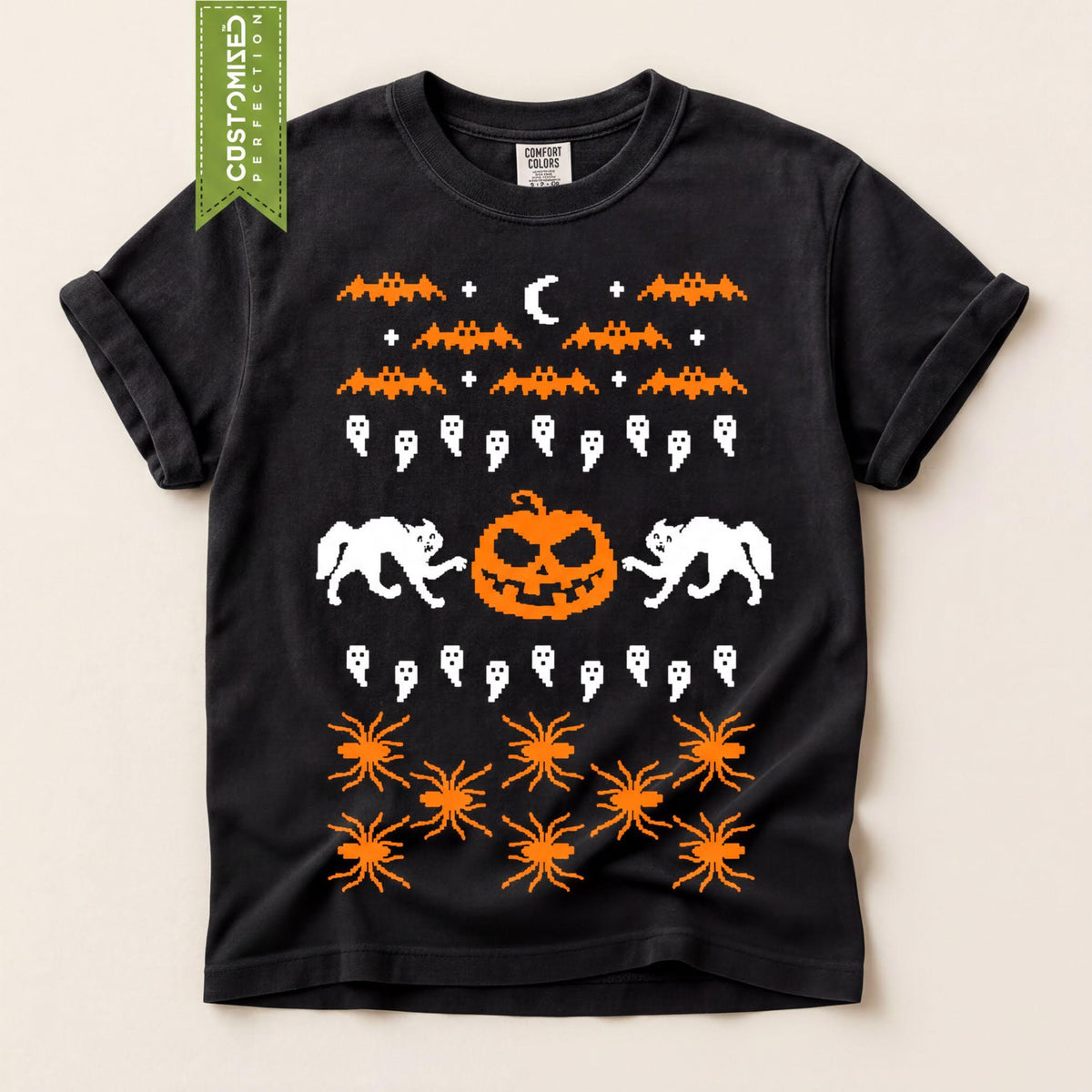 Comfort Colors® Halloween Ugly Sweater Shirt, Funny Pumpkin Trick Or Treat Tee, Costume Ideas Top