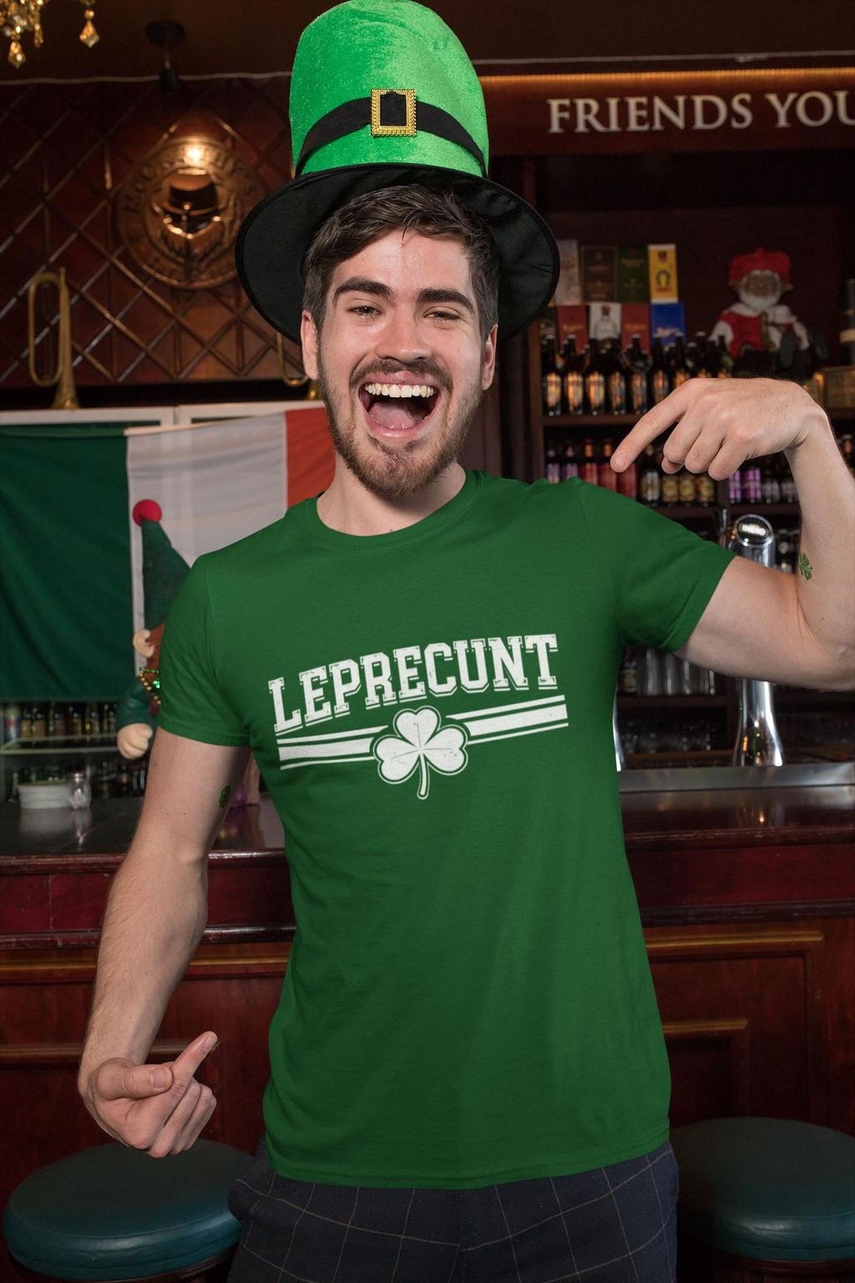 Leprecunt Shamrock Tee | Funny St. Patrick's Day Irish Shirt