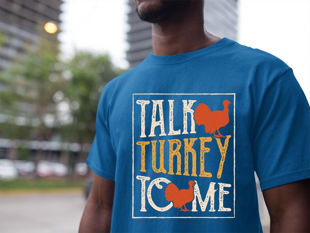 Comfort Colors® Talk Turkey To Me Shirt, Funny Thanksgiving Tee, Turkey Graphic, Fall Gift