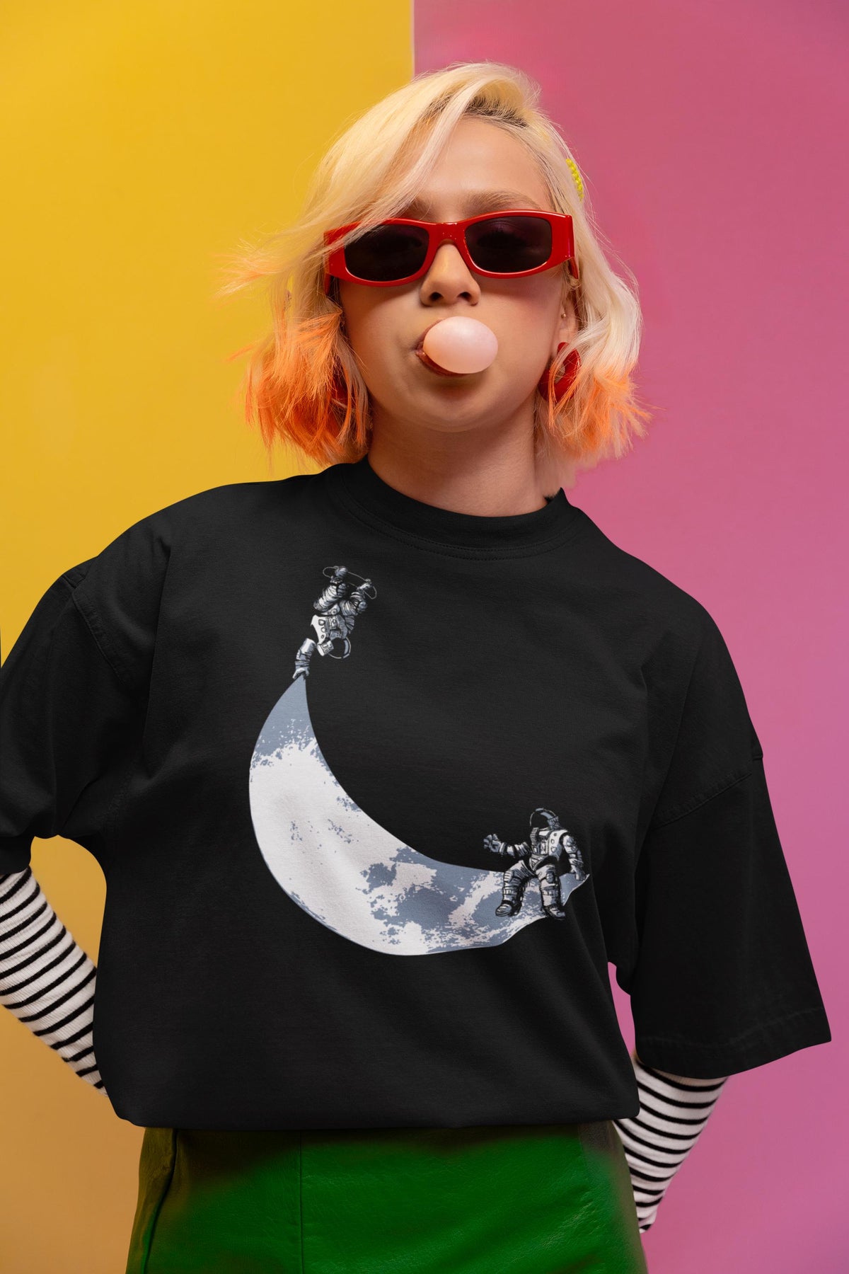 Comfort Colors® Moon Skater Astronauts Shirt, Skating Tee for Skateboarding, Funny Astronaut Tshirt