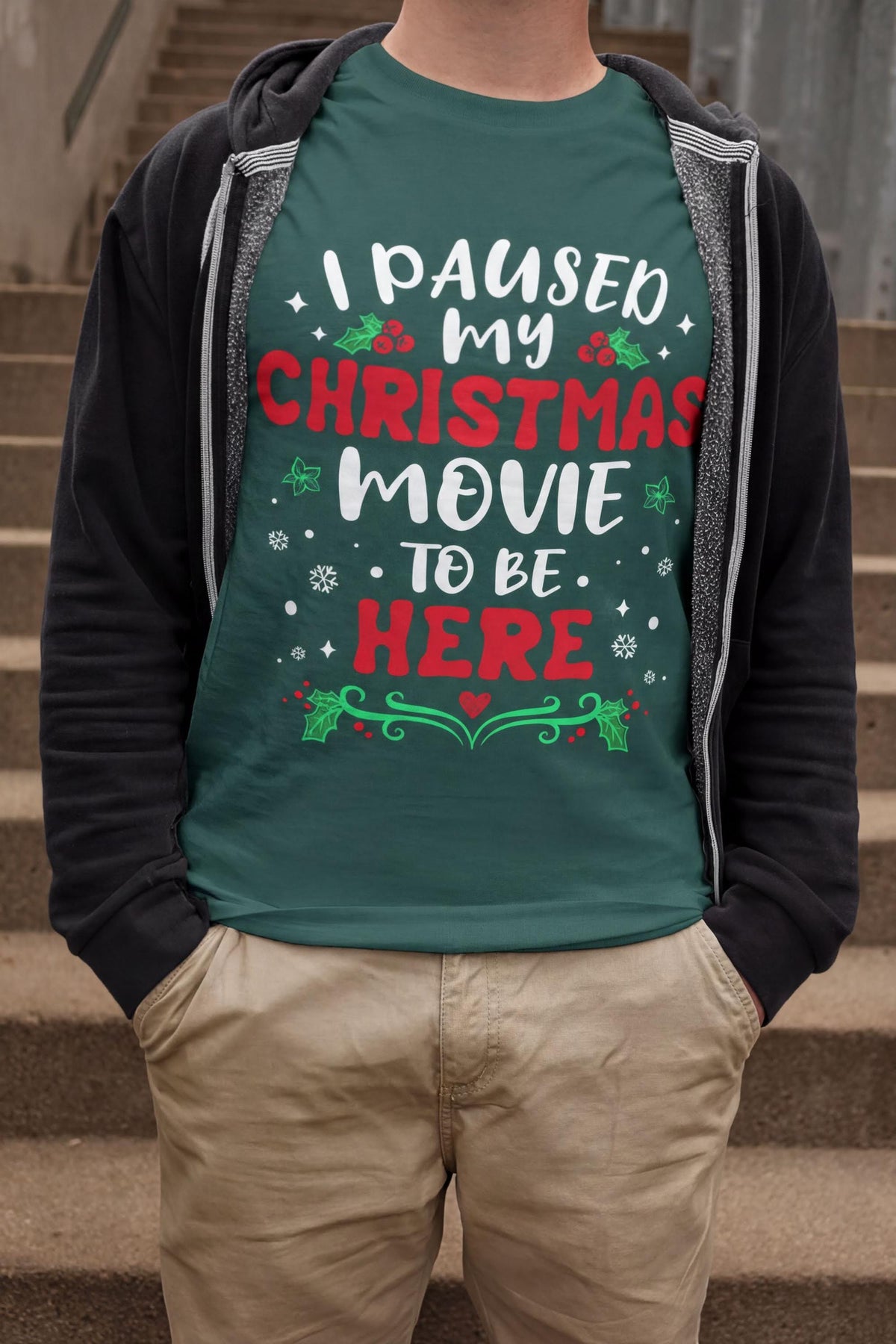 Comfort Colors® I Paused My Christmas Movie Shirt, Funny Holiday Tee, Christmas Movie Lover Gift, Festive Graphic