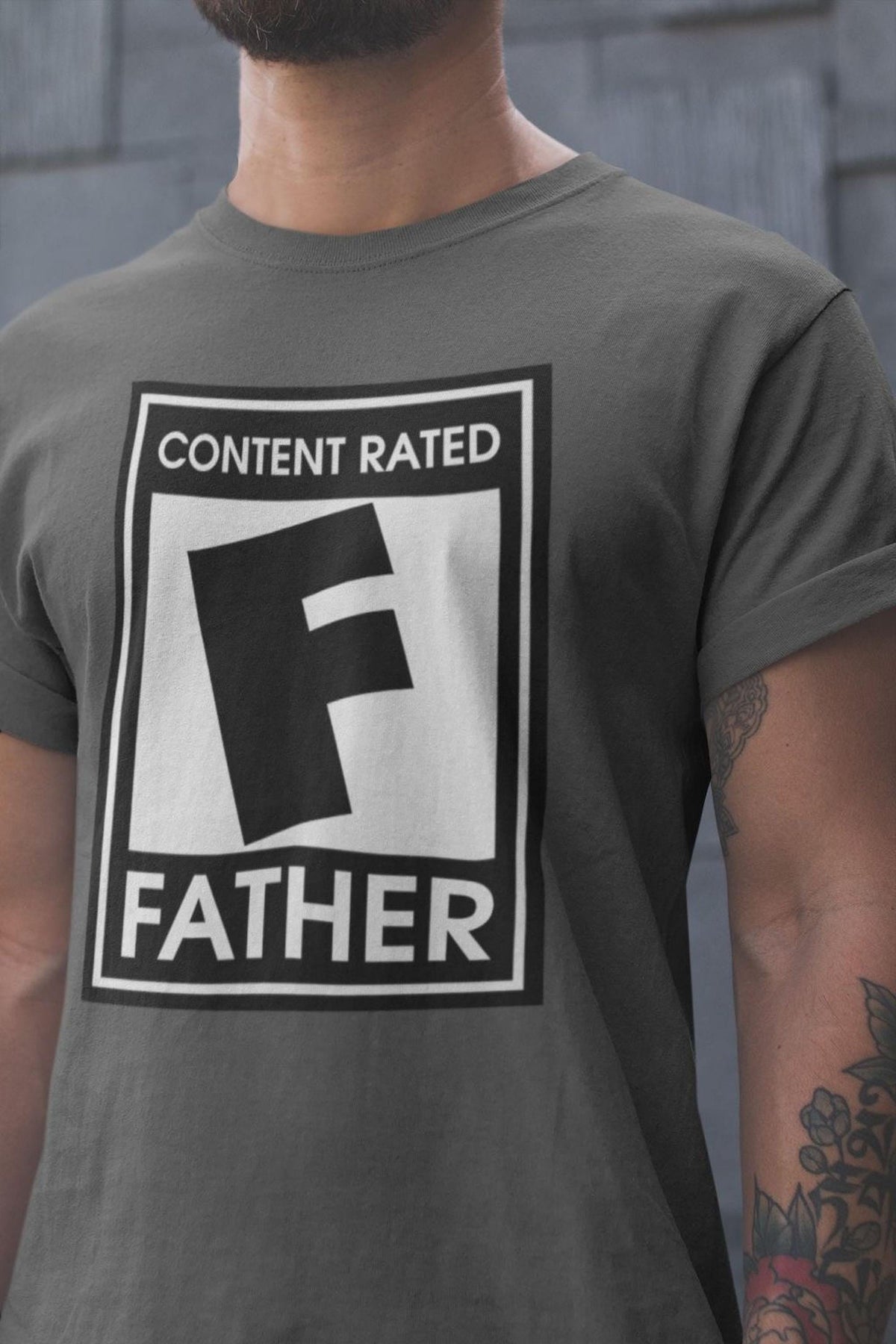 Shirt For Dad: Funny Content Rated F Tee (Father's Day Gift), Comfort Colors®