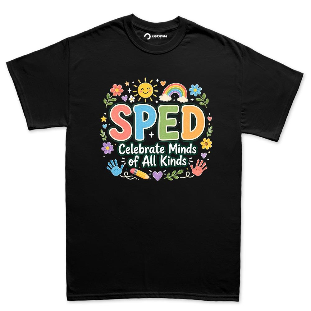 SPED Shirt | Celebrate Minds Retro Hoodie | Cute Special Education Gift