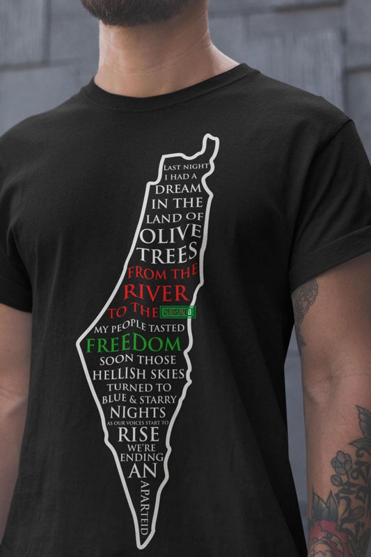 Last Night I Had A Dream Song T-shirt - Palestinian Gaza Support Tee