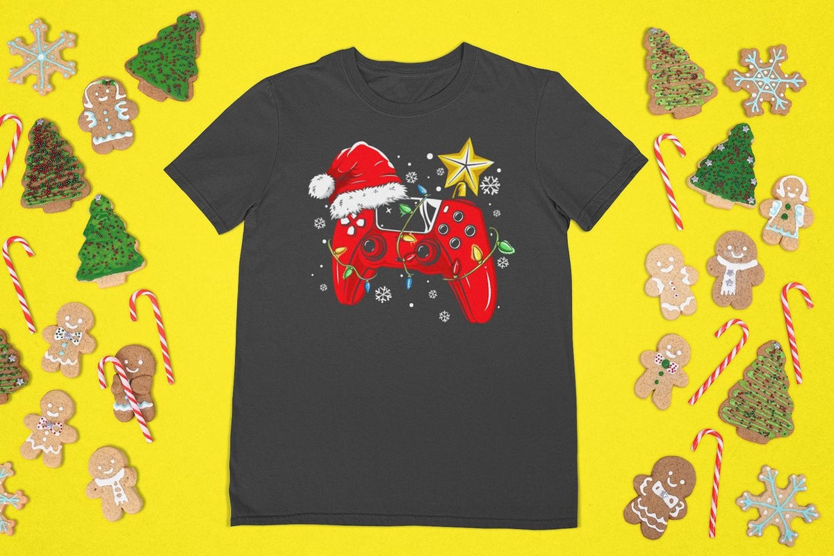 Video Game Shirt: Christmas Controller Design Tee for Gaming Gift