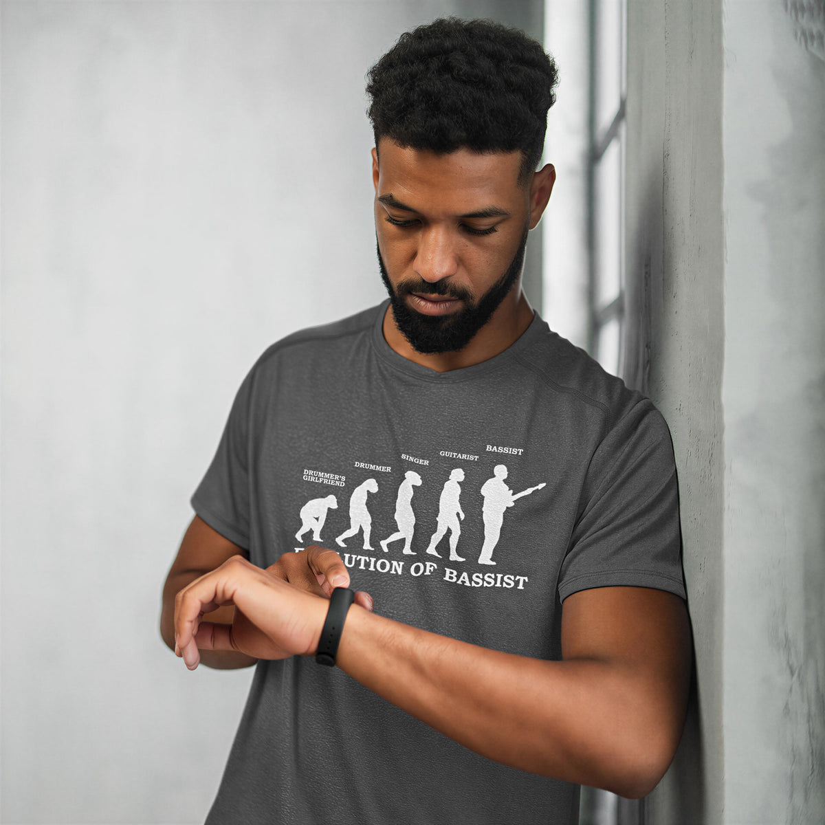 Comfort Colors® Evolution of Bassist T-Shirt, Bass Guitar Funny Musician Tee, Gift for Music Player