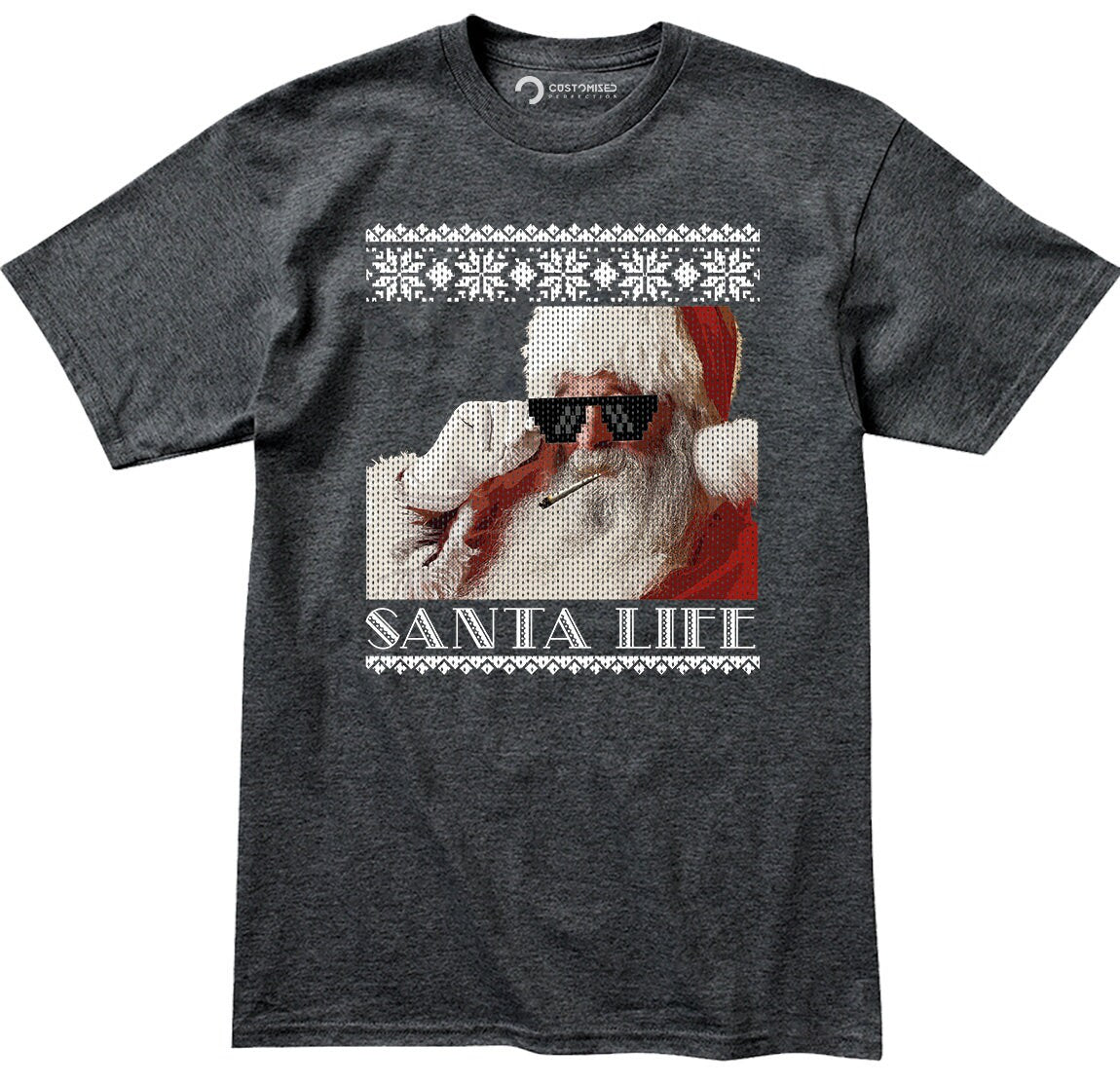 Funny Christmas Santa Shirt, Christmas Gift Shirt, Funny Santa Claus Shirt, Christmas Holiday Shirt, Santa Face Shirt, Santa Life Mens Shirt