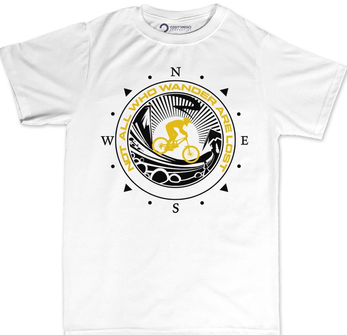 Cycling Shirt for Bikers | Mountain Biking, Not all Who Wander Are Lost Tee