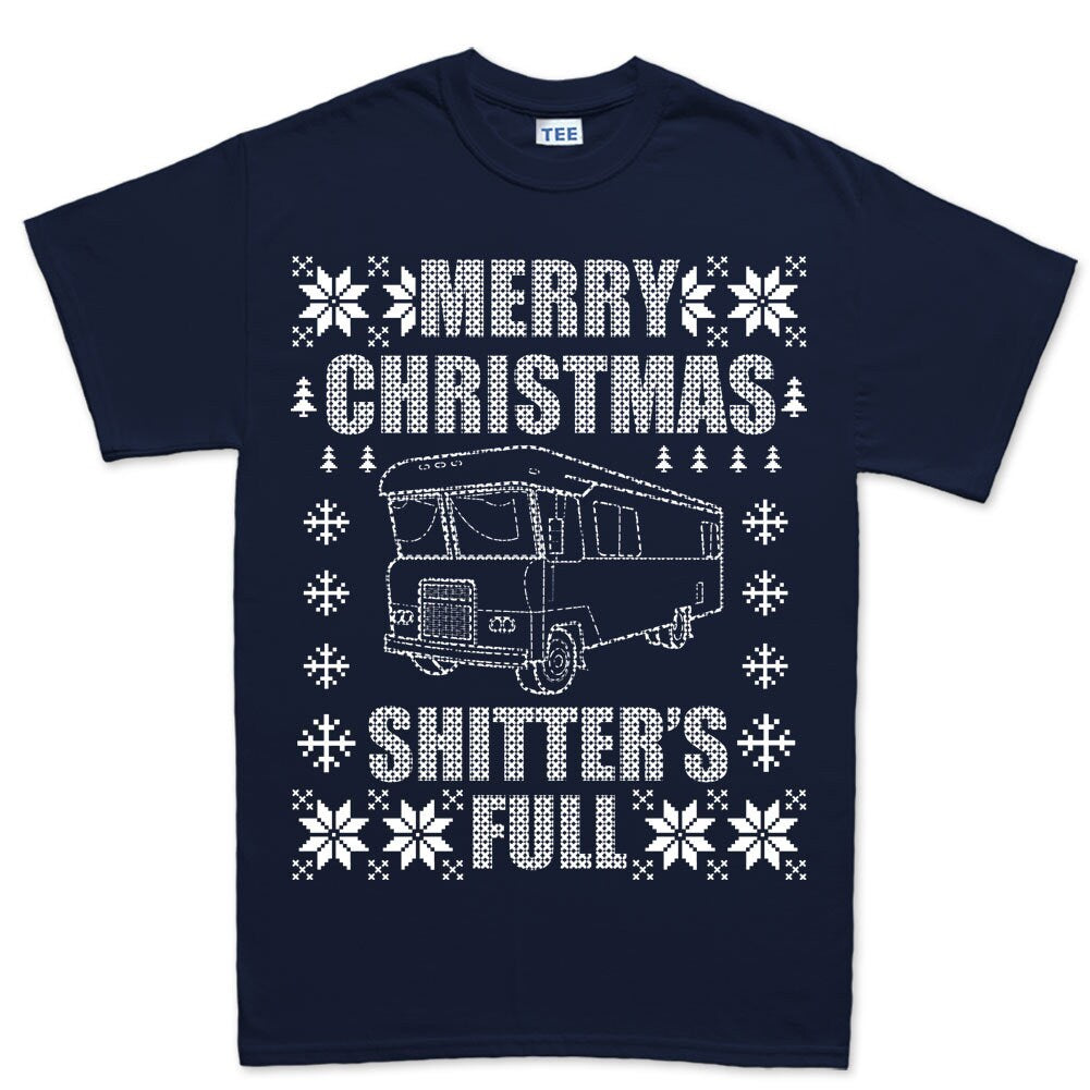 Mens Shitter's Full Christmas Vacation T-Shirt, Funny Ugly Sweater Tee