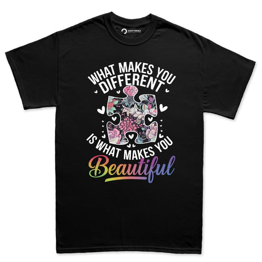 Autism Awareness Shirt | Floral Puzzle Piece Hoodie | Different Beautiful Gift