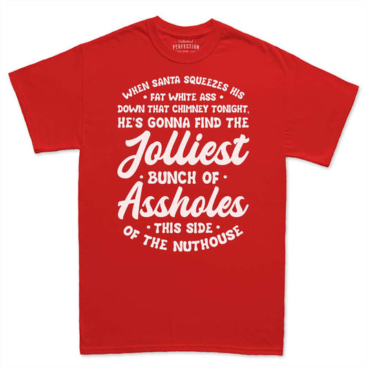 Jolliest Bunch of Assholes Shirt, Funny Christmas Vacation Clark Sayings Tee, Classic Holiday Movie