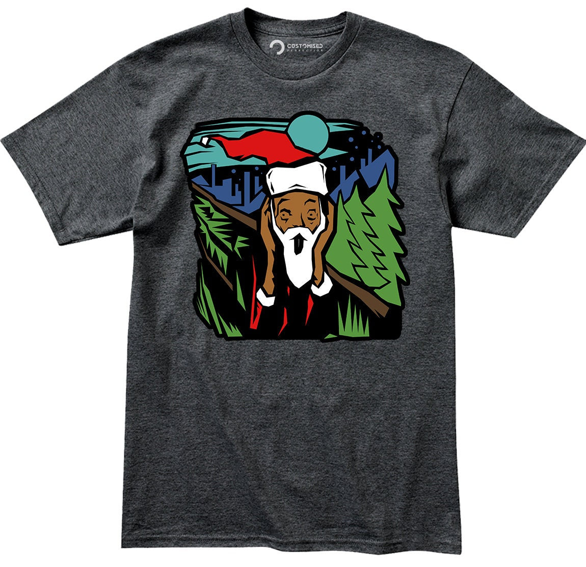 Funny Santa Christmas Shirt, Christmas Shirt Gift, Family Christmas Santa T shirt, Funny Santa Screaming Shirt, Edvard Munch Parody