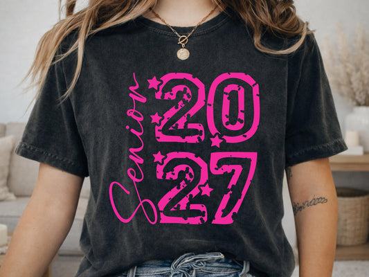 Comfort Colors® Senior 2027 Shirt, Back to School Class of 2027 Graduation Tee, Senior Year Gift Top