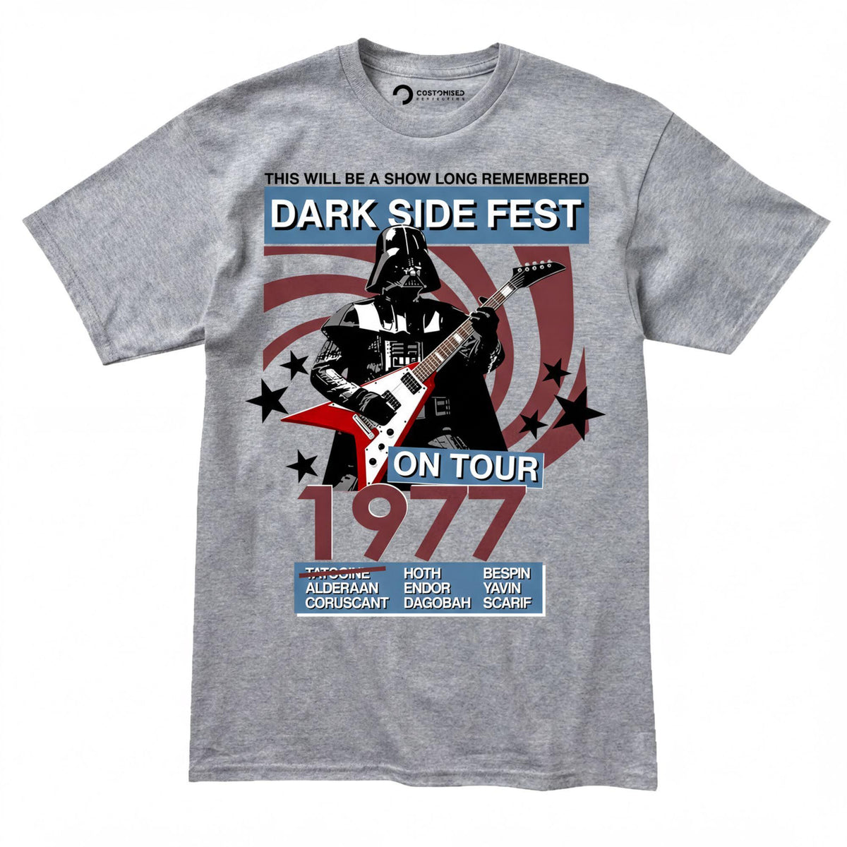 Darth Vader Playing Guitar T-shirt, Tatooine Band Music Tee