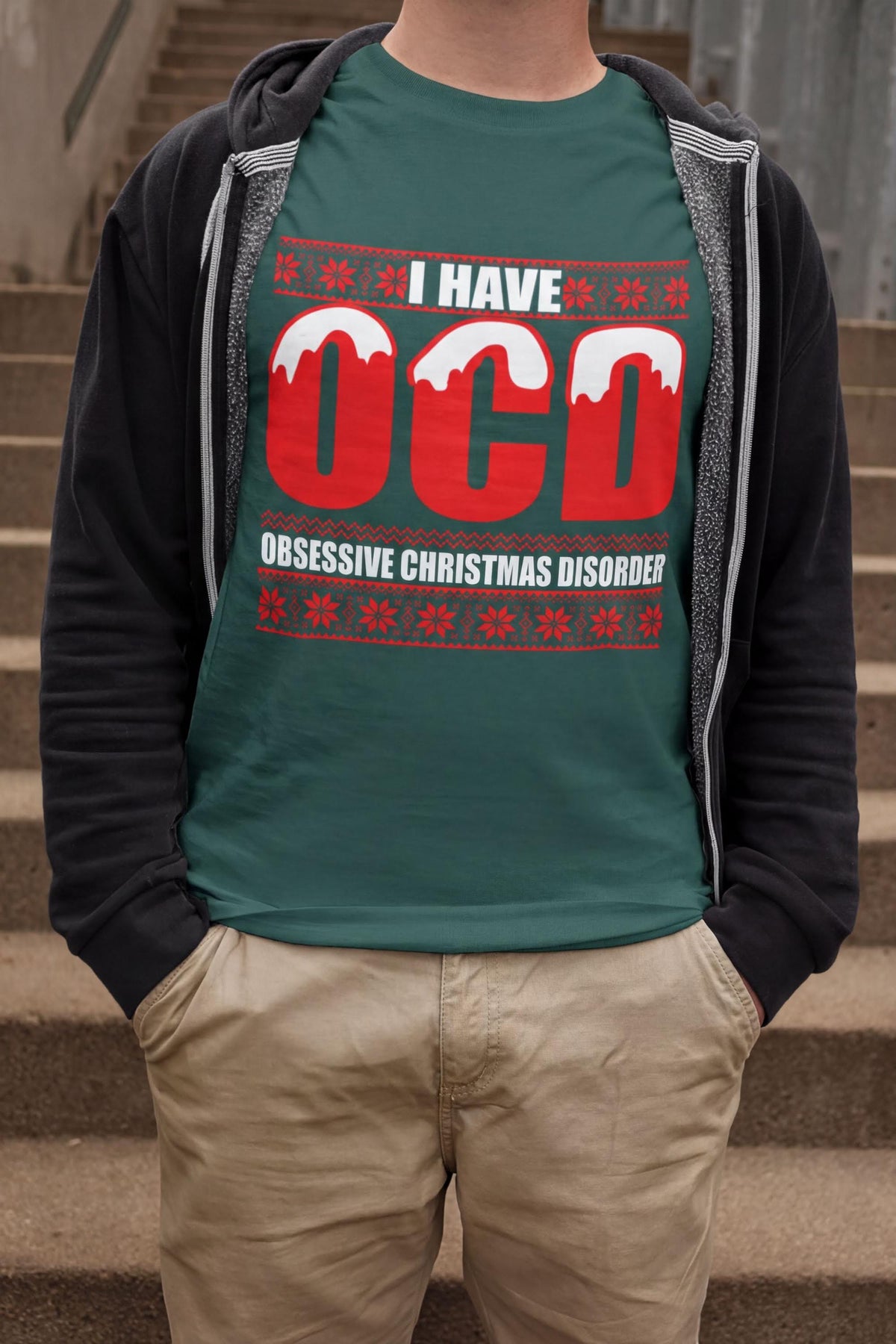 Comfort Colors® I Have OCD Christmas Shirt, Funny Holiday Tee, Obsessive Christmas Disorder Graphic, Festive Gift