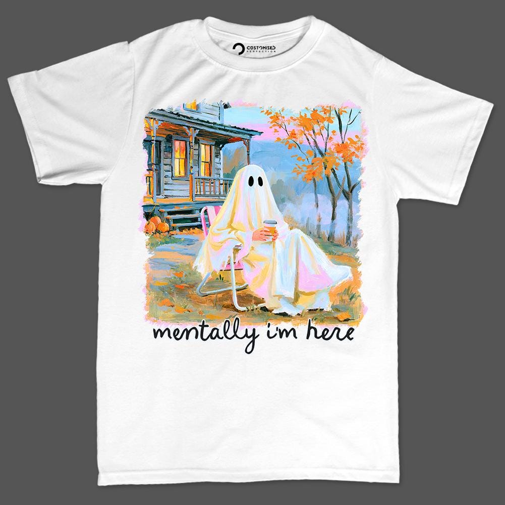 Comfort Colors® Ghost Halloween Graphic Tee, Spooky Pumpkin Shirt, Fall Autumn Apparel Gift