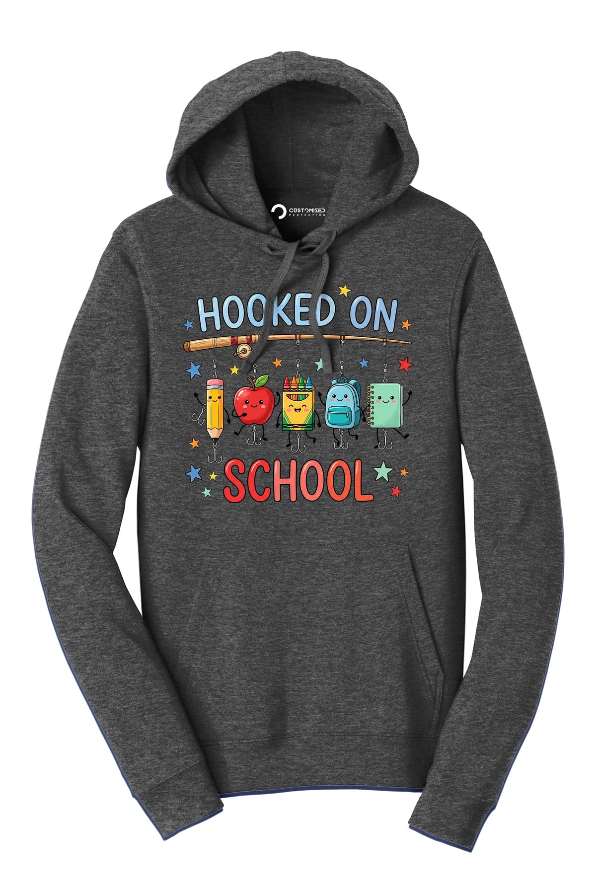 Hooked on School Fishing Teacher Shirt, Classroom Student Gift, First Day Back Tee