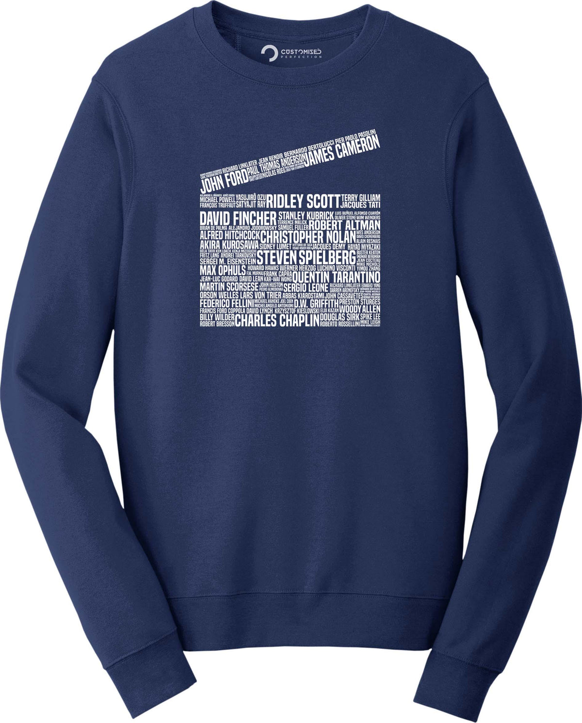 Movie Film Director Legends Clapperboard Tribute Sweatshirt, Movie Lover Gift, Film Student, Movie Buff, Custom Movie Sweater