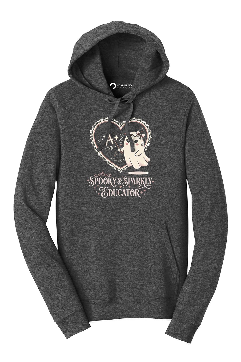 Spooky Sparkly Educator Shirt | Cute Ghost Halloween Hoodie | Teacher Gift T-shirt