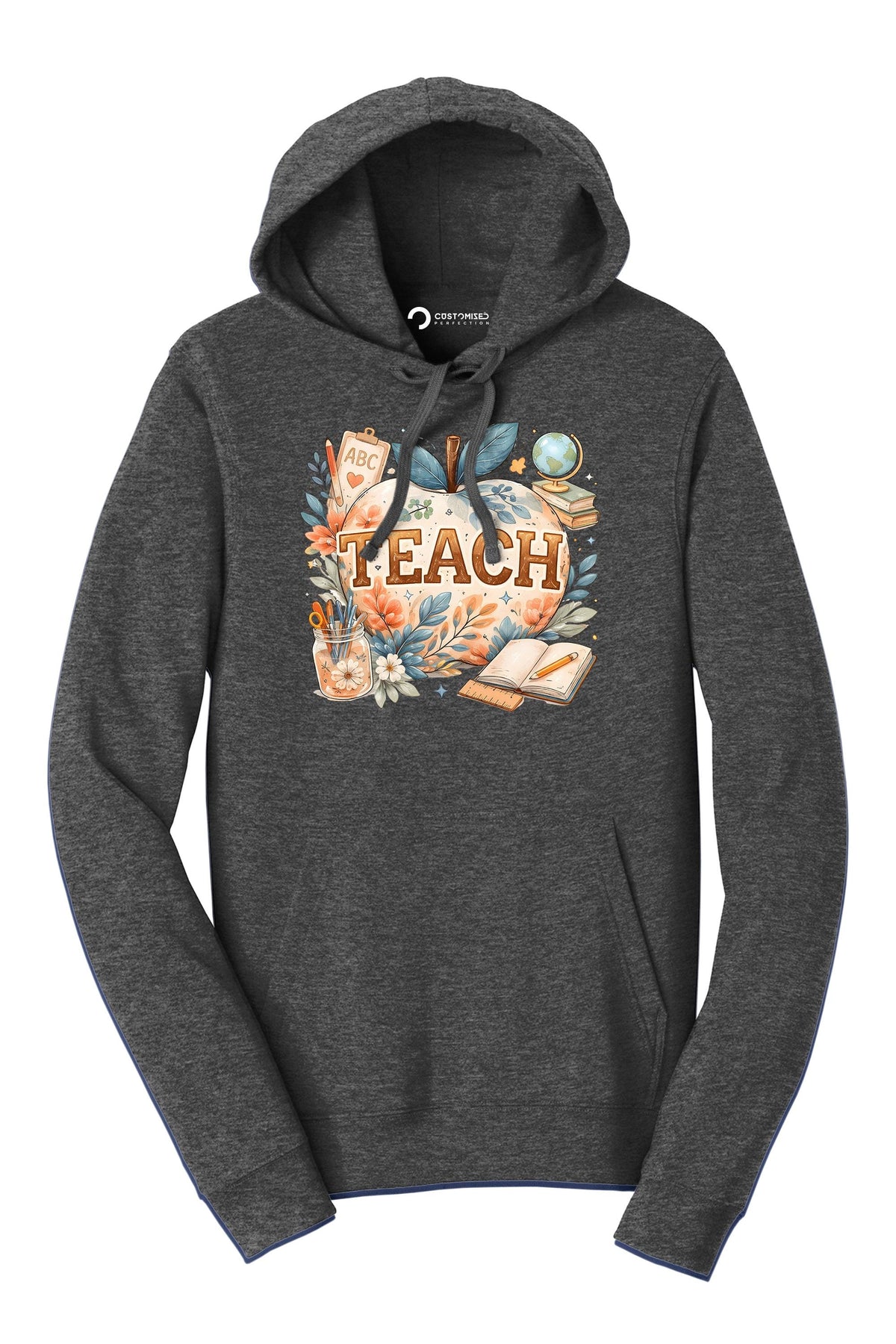Boho Teacher T-Shirt | Teach Apple Watercolor | Teacher Gift Tee, Educator School Top