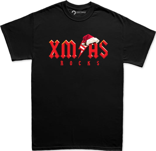 Funny Christmas Rock T shirts for Men, Funny Holiday Shirt, Family Christmas Gift Shirt, Funny Christmas Tee, Xmas Rocks Men's T Shirt
